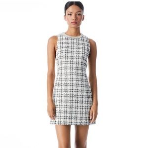 Alice + Olivia Embellished Tweed Shift Dress